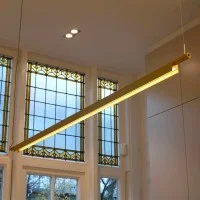 copy of Luceplan Compendium led brass floor lamp