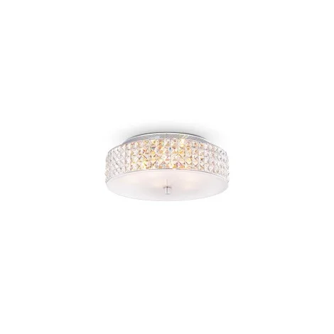 Ideal Lux Roma lampada da soffitto cromata con cristalli
