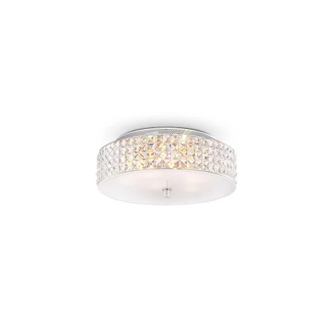 Ideal Lux Roma lampada da soffitto cromata con cristalli