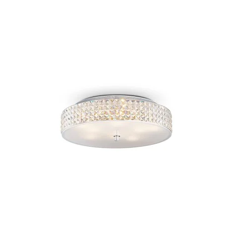 Ideal Lux Roma lampada da soffitto cromata con cristalli