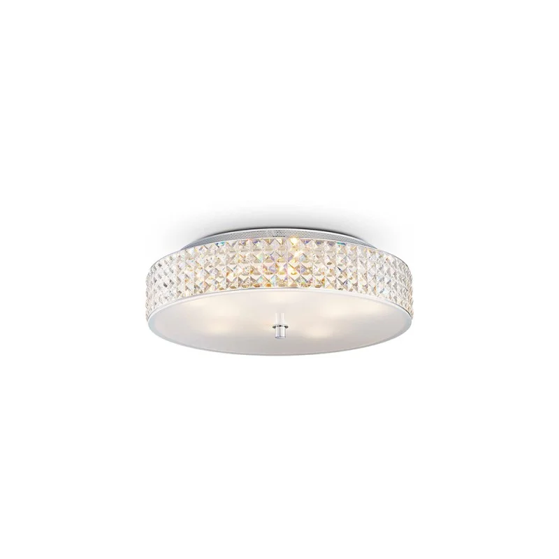 Ideal Lux Roma lampada da soffitto cromata con cristalli Ideal Lux Roma lampada da soffitto cromata con cristalli