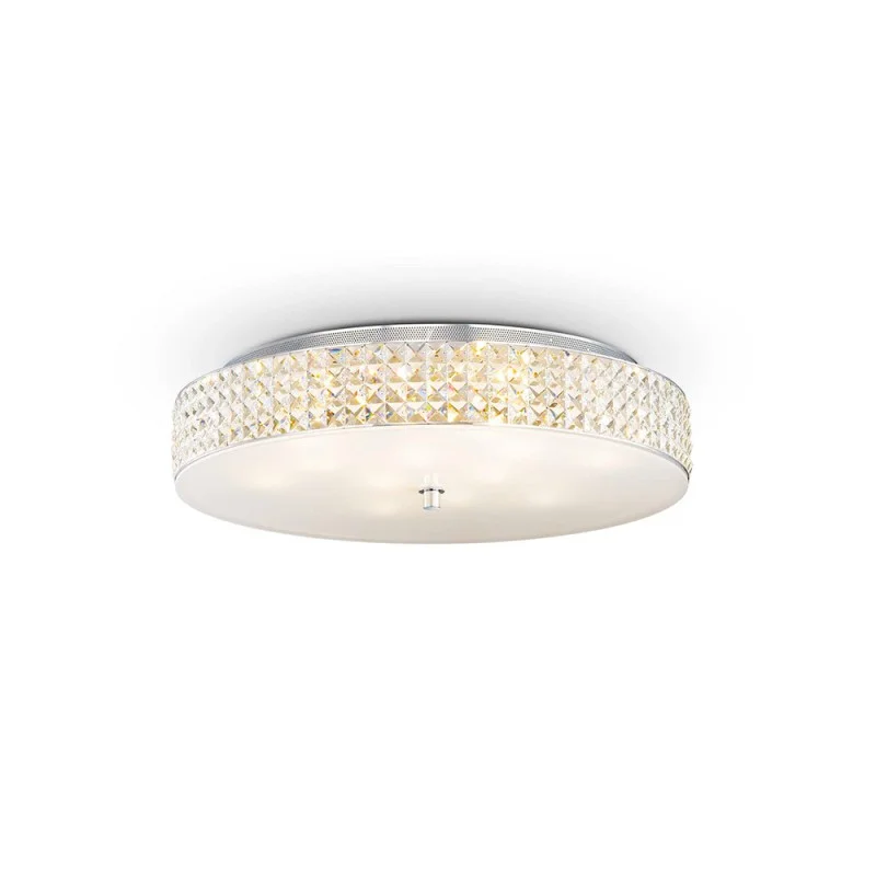 Ideal Lux Roma lampada da soffitto cromata con cristalli Ideal Lux Roma lampada da soffitto cromata con cristalli