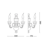 Ideal Lux Firenze applique da parete classica
