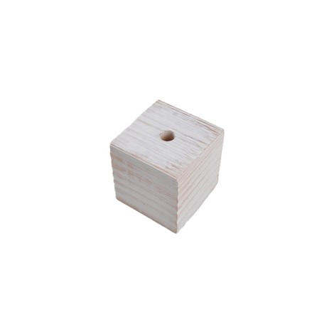 Portalampada Quadrato Cubo E27 in Legno