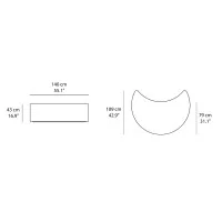 Slide Moon luminous pouf