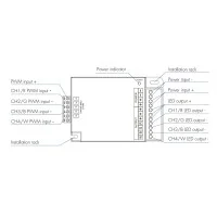 Power Amplifier 12-24V RGB for LED Strips Power Amplifier 12-24V RGB for LED Strips