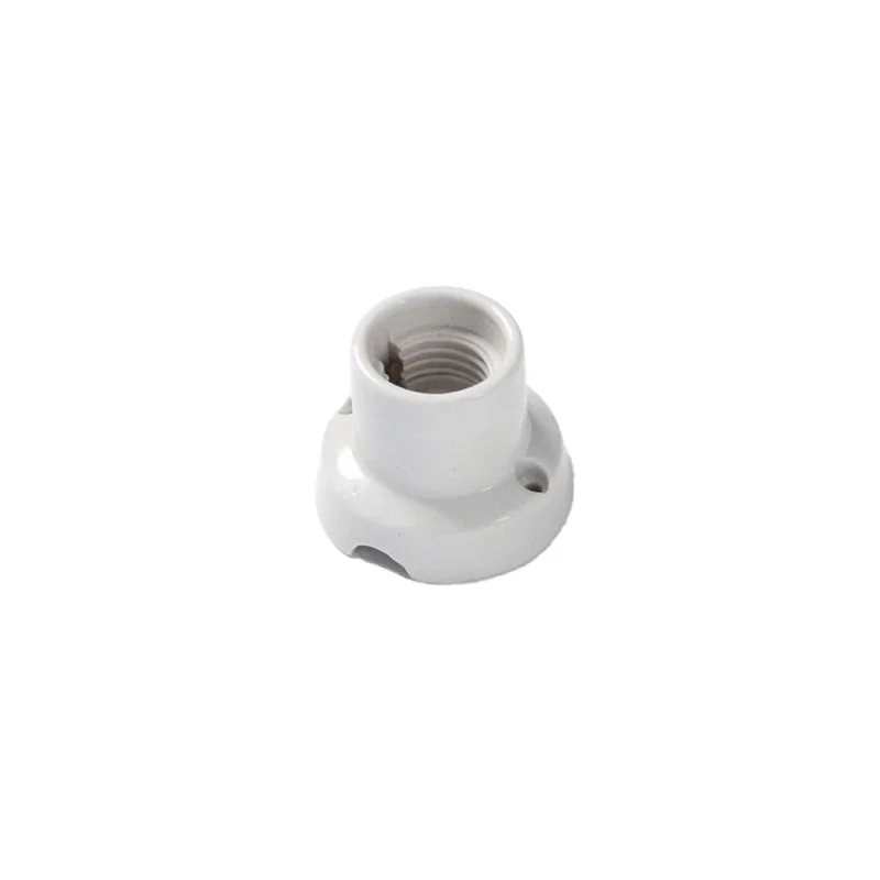 E27 Vintage Lampholder Porcelain Straight Base White Wall or Ceiling E27 Vintage Lampholder Porcelain Straight Base White Wall or Ceiling