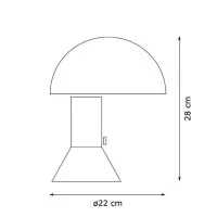 Martinelli Luce Elmetto E27 Table Lamp Design by Elio