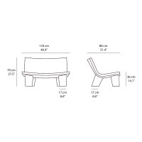 copy of Slide Low Lita low decorative armchair