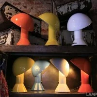 Martinelli Luce Elmetto E27 Table Lamp Design by Elio