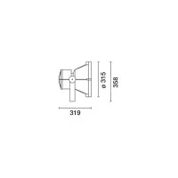 IGuzzini Maxywoody ø315 multichip floodlight IP67