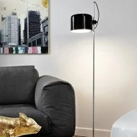 Oluce Coupé Floor Lamp Black Design Joe Colombo 1967
