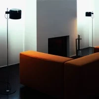 Oluce Coupé Floor Lamp Black Design Joe Colombo 1967