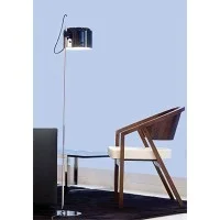 Oluce Coupé Floor Lamp Black Design Joe Colombo 1967