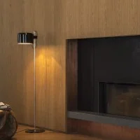 Oluce Coupé Floor Lamp Black Design Joe Colombo 1967