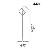 Oluce Coupe Floor Lamp Gold Design Joe Colombo 1967 Golden