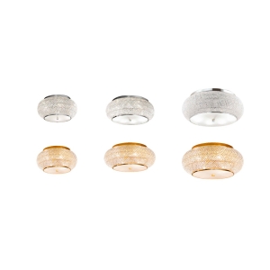 Ideal Lux Pasha lampada da soffitto cromata con cristalli