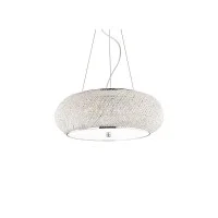 Ideal Lux Pasha lampada a sospensione cromata con cristalli