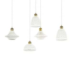 Ideal Lux Lugano suspension lamp in ceramic