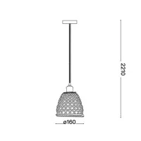 Ideal Lux Lugano suspension lamp in ceramic