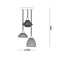 Ideal Lux Lugano lampada a sospensione in ceramica