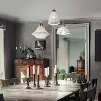 Ideal Lux Lugano suspension lamp in ceramic