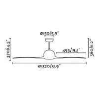 Faro 33317 Lakki 3 Speed Ceiling Fan White