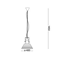 Ideal Lux Fisherman suspension lamp in metal