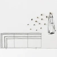 Minotti Meteore clothes hanger set 5pcs