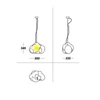 Cattaneo Nuvola suspension lamp in blown glass