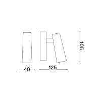 Ideal Lux Pipe applique da parete orientabile