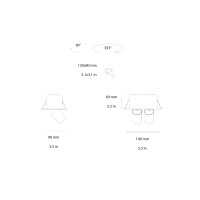 Beneito Faure Mini Oxo square faretto da incasso soffitto