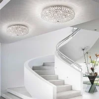 Ideal Lux King lampada da soffitto con cristalli