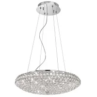 Ideal Lux King chrome suspension lamp with crystals