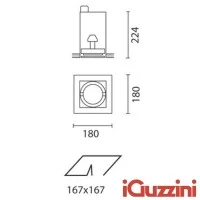 IGuzzini 4245.01 Frame incasso quadrato bianco G12 una luce