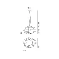 Pallucco Egg suspension lamp in blown glass