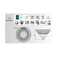 Marino Cristal Lampadina GU10 18W QR18 pro+ Dimmerabile