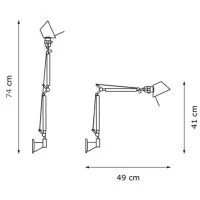 Artemide Tolomeo Micro E14 Wall Lamp applique adjustable Artemide Tolomeo Micro E14 Wall Lamp applique adjustable