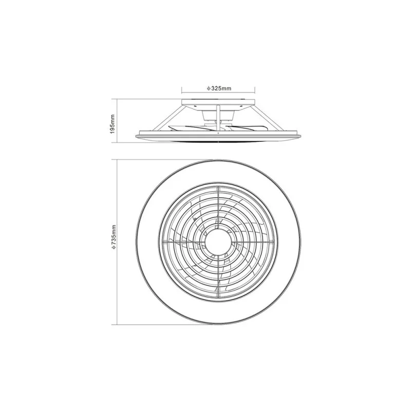 Mantra Alisio xl led ceiling fan lamp