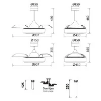 Mantra Coin Fan plafoniera ventilatore led Mantra Coin Fan plafoniera ventilatore led