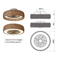 Mantra Kilimanjaro mini ventilatore da soffitto led per esterno