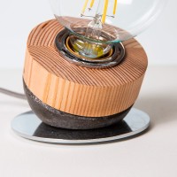 AVG Calypso lampada da tavolo in legno e cemento