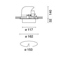 IGuzzini Tecnica evo 117mm faretto led da incasso