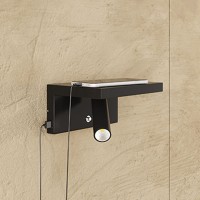 Beneito Faure Beam 230V LED 5W 2700K 380lm Dimmer 2x USB Wall