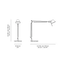 Artemide Tolomeo E27 aluminum table lamp