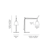 Artemide Tolomeo Basculante Table satin