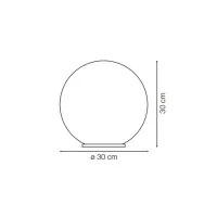Ideal Lux Sole PT1 Floor Lamp E27 60W Garden Sphere Outdoor