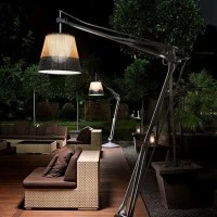 Flos Superarchimoon Outdoor Floor Lamp phospho-chromated