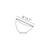 Flos Glass Diffuser with Reflector for Taccia Small