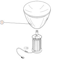 Flos Glass Diffuser with Reflector for Taccia Small